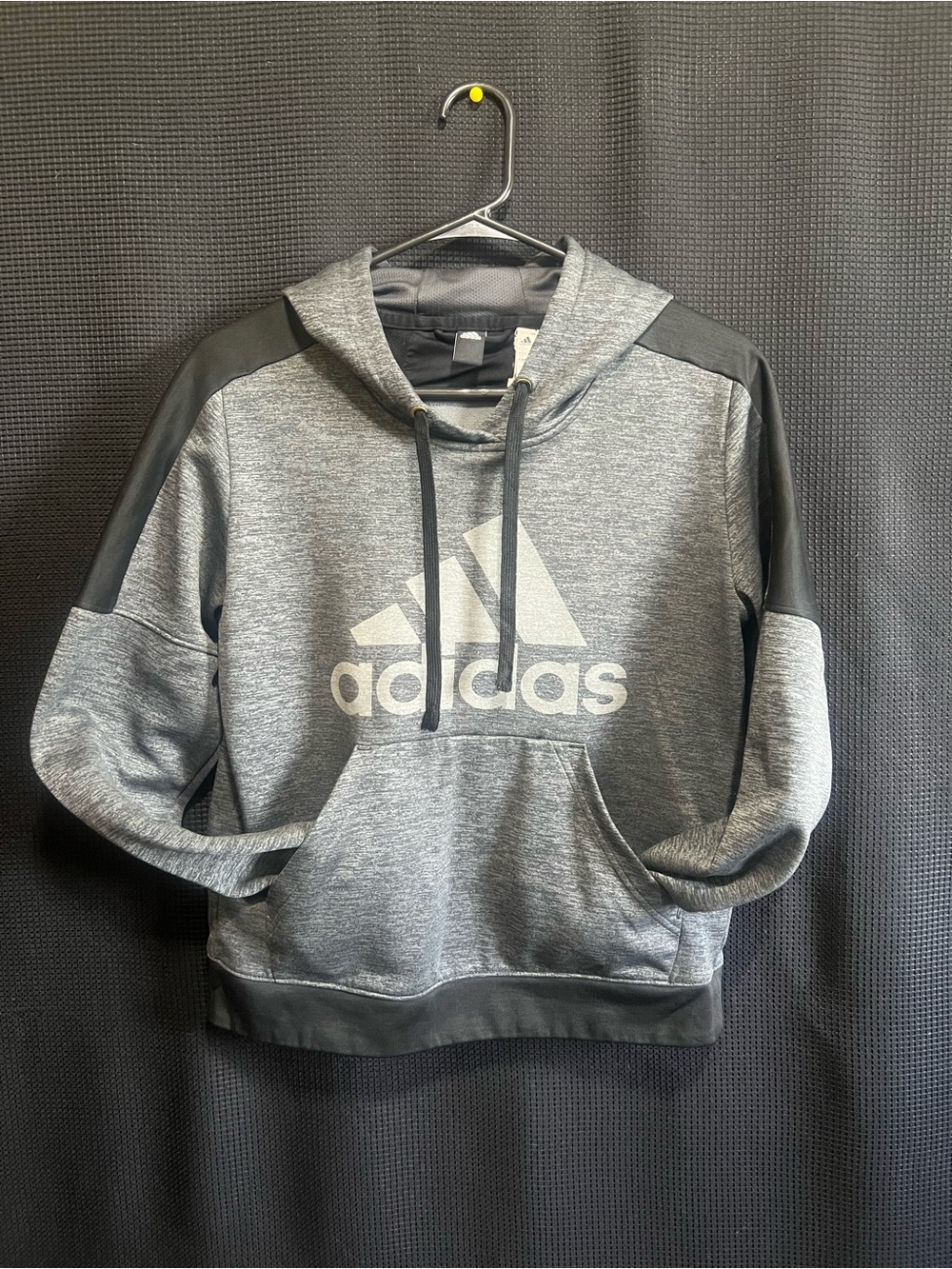 Adidas Youth Gray Logo Hoodie